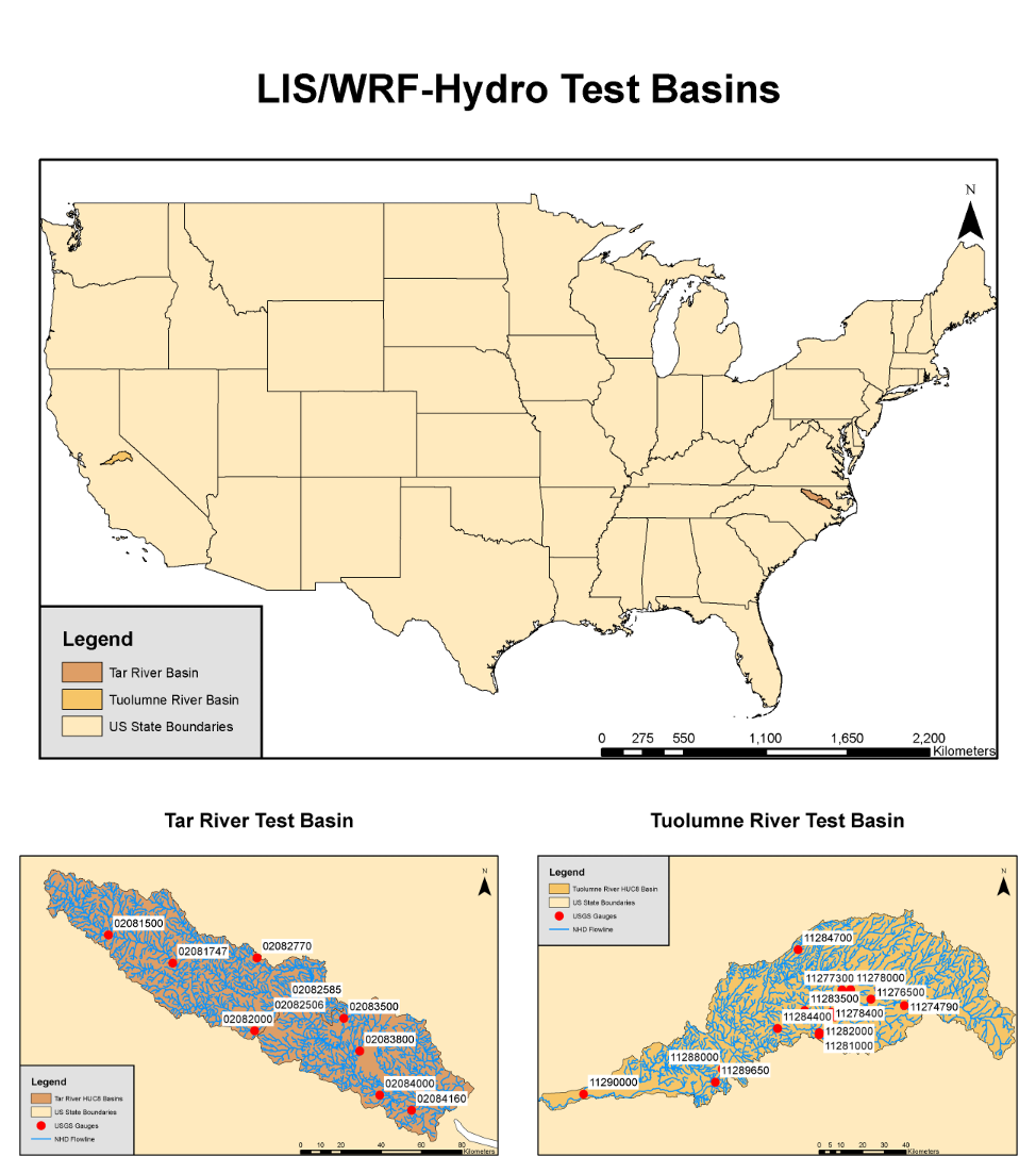 LIS/WRF-Hydro Benchmarking Domains