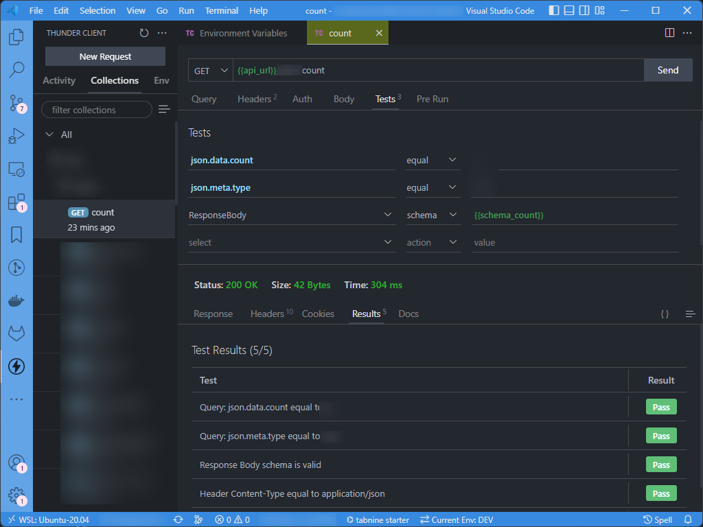 Test the schema in our request