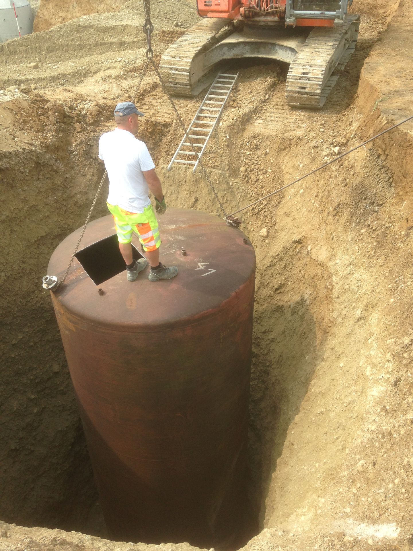 Steel tank as ice storage