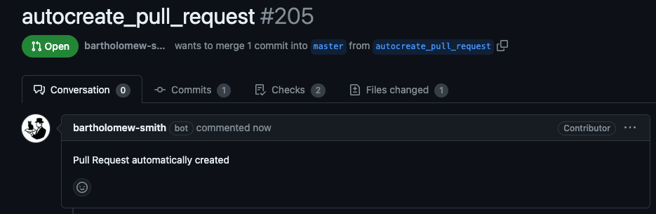 Pull Request Created