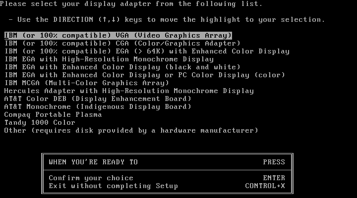 Windows 2.03 SETUP GRAPHICS