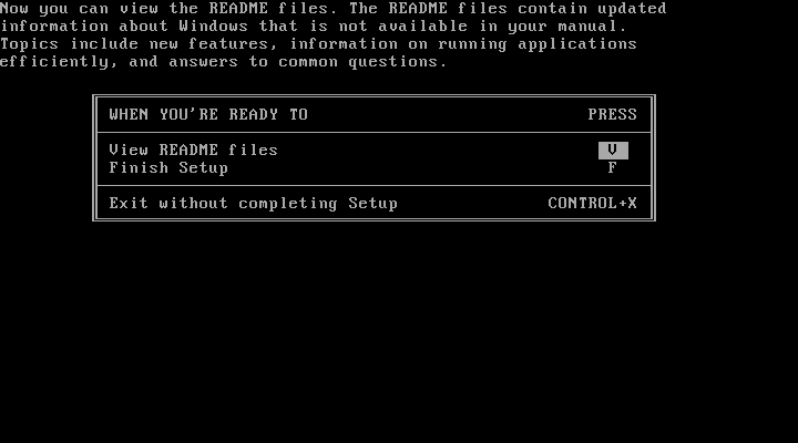 Windows 2.03 SETUP View readme files